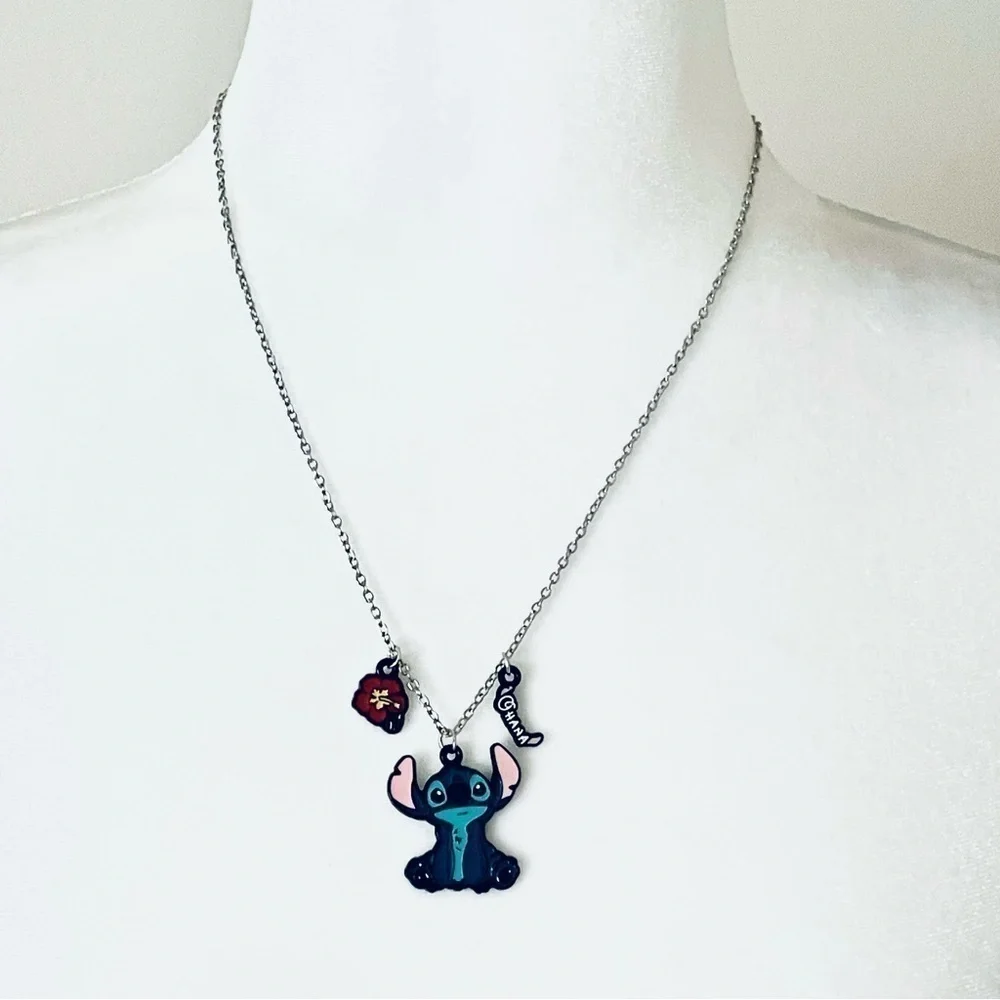 NWOT Stitch Necklace - Ohana Chains Zinc Fashion Jewelry
